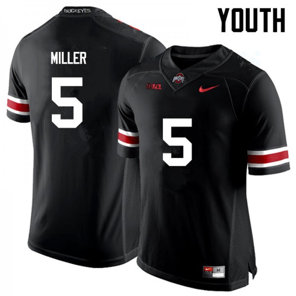 Ohio State Buckeyes #5 Braxton Miller Youth Player Jersey Black OSU11738